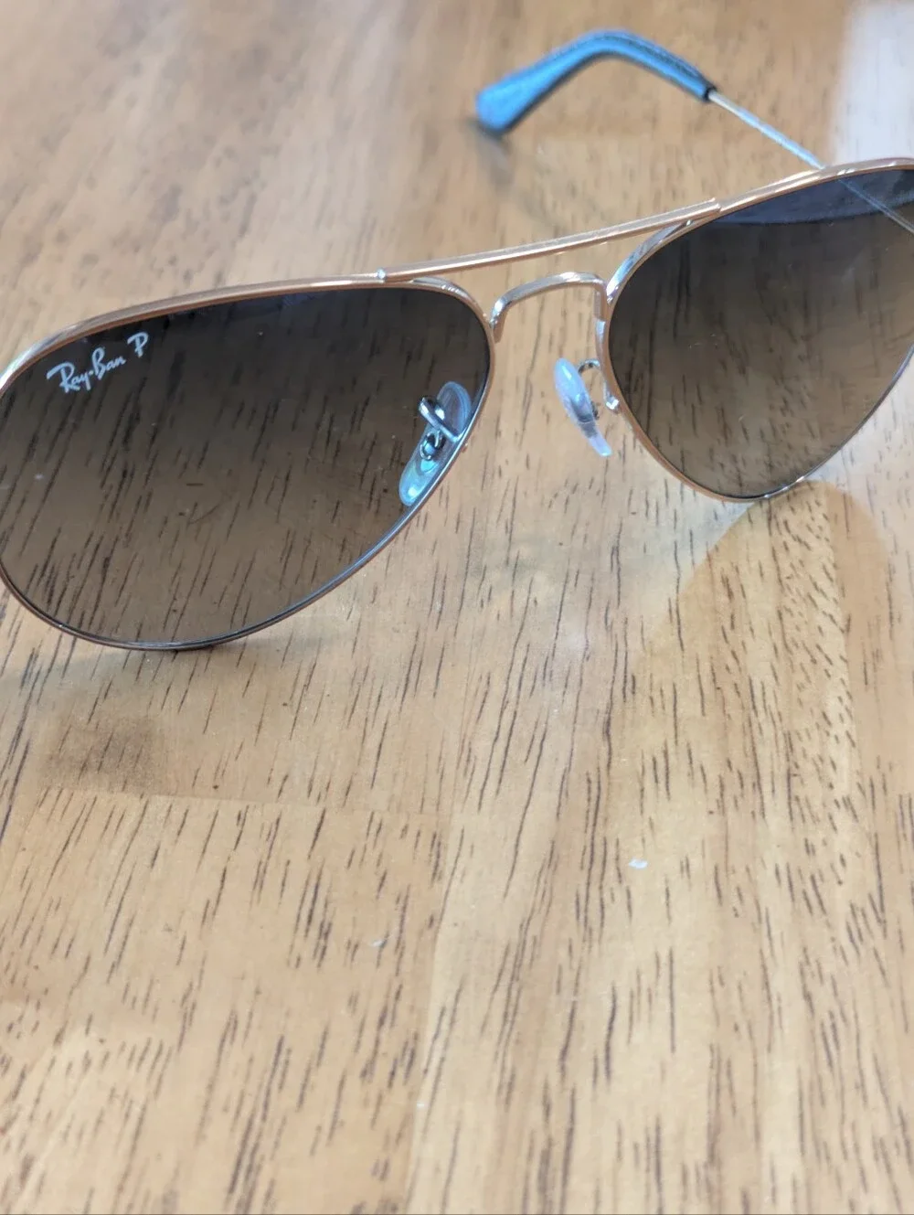 NEW Ray-Ban ITALY @Collection Polarized Aviators Gold Frame RB3025 + Case